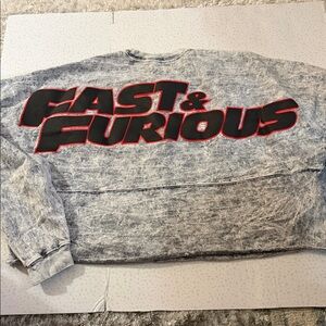 Fast & Furious Acid Wash. spirit Jersey crop top.   Great condition. Size large